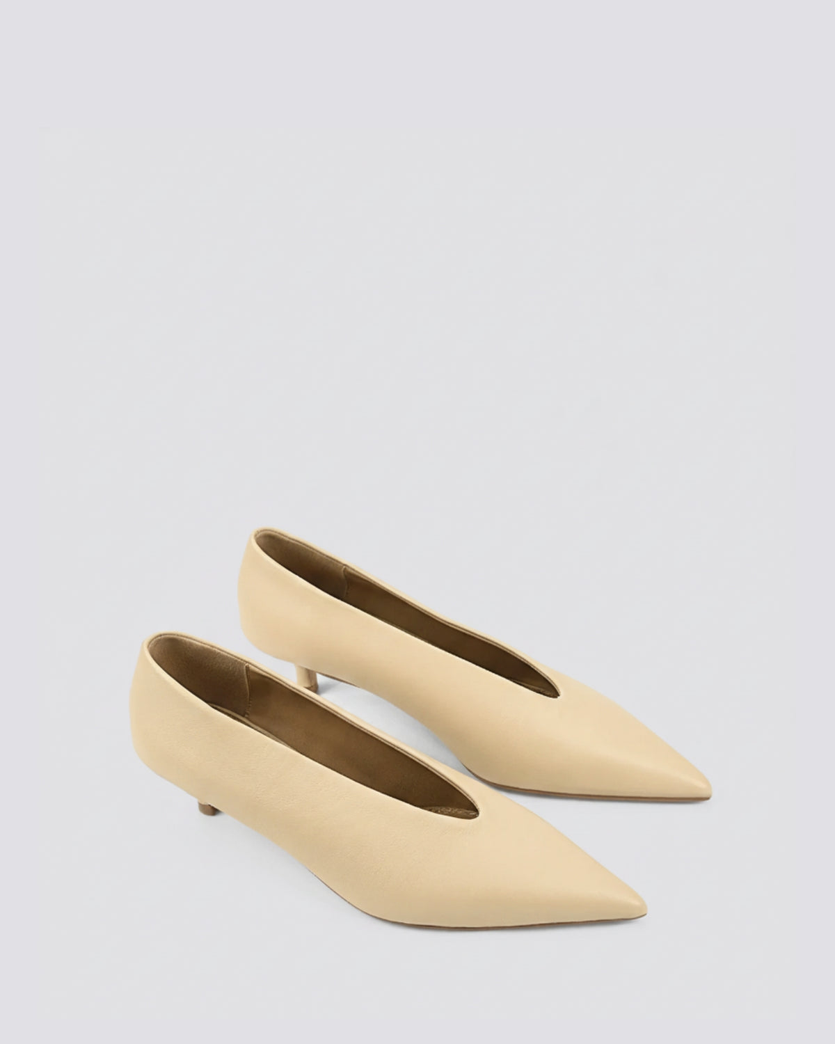 FLYNN POINT TOE PUMPS CUSTARD YELLOW