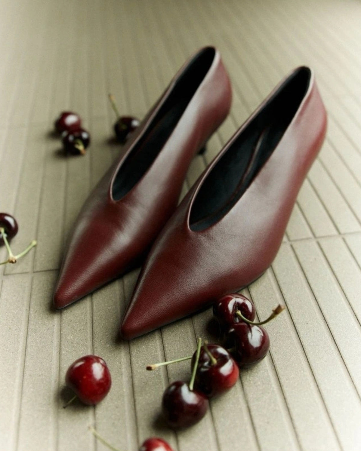 FLYNN POINT TOE PUMPS WINE