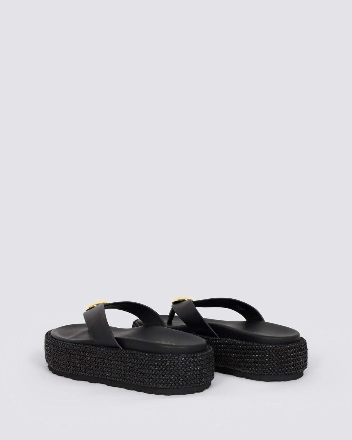 APOLLONIA FLATFORM SANDALS BLACK