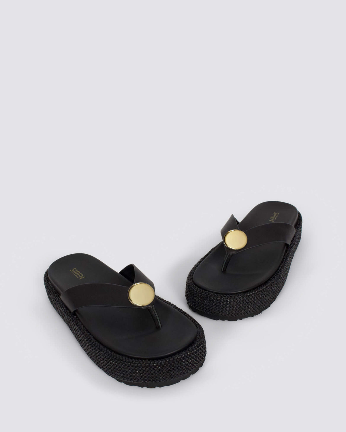APOLLONIA FLATFORM SANDALS BLACK