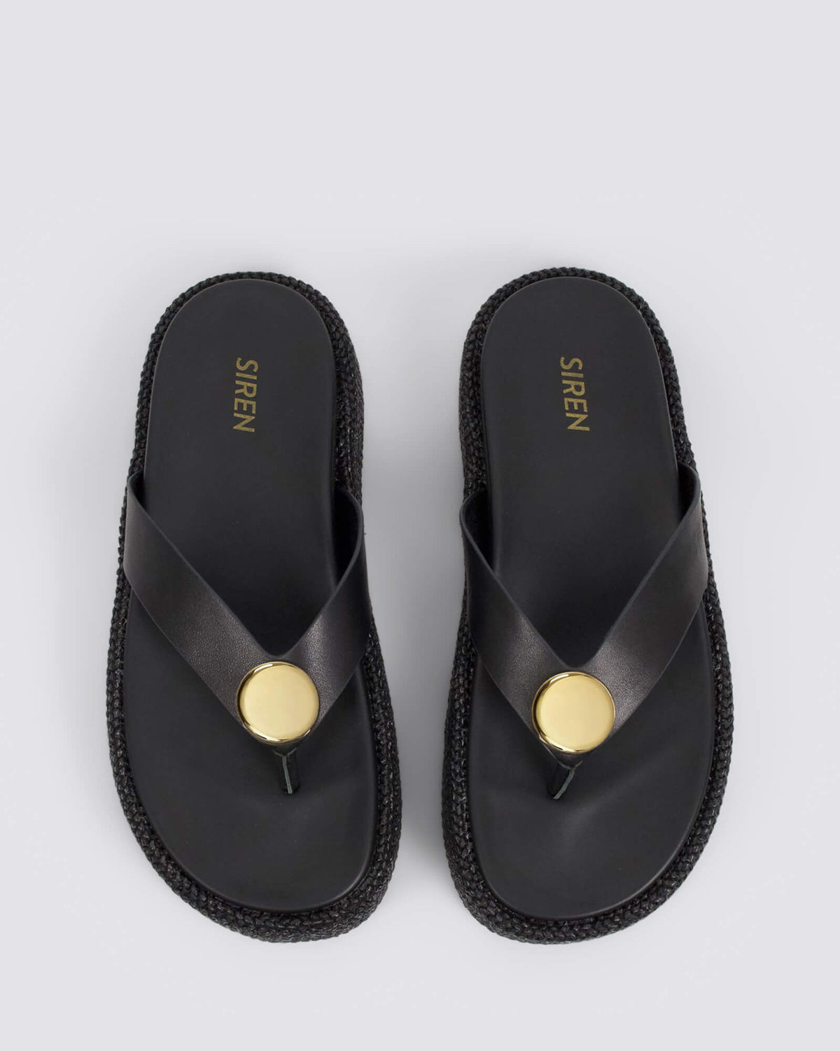 APOLLONIA FLATFORM SANDALS BLACK