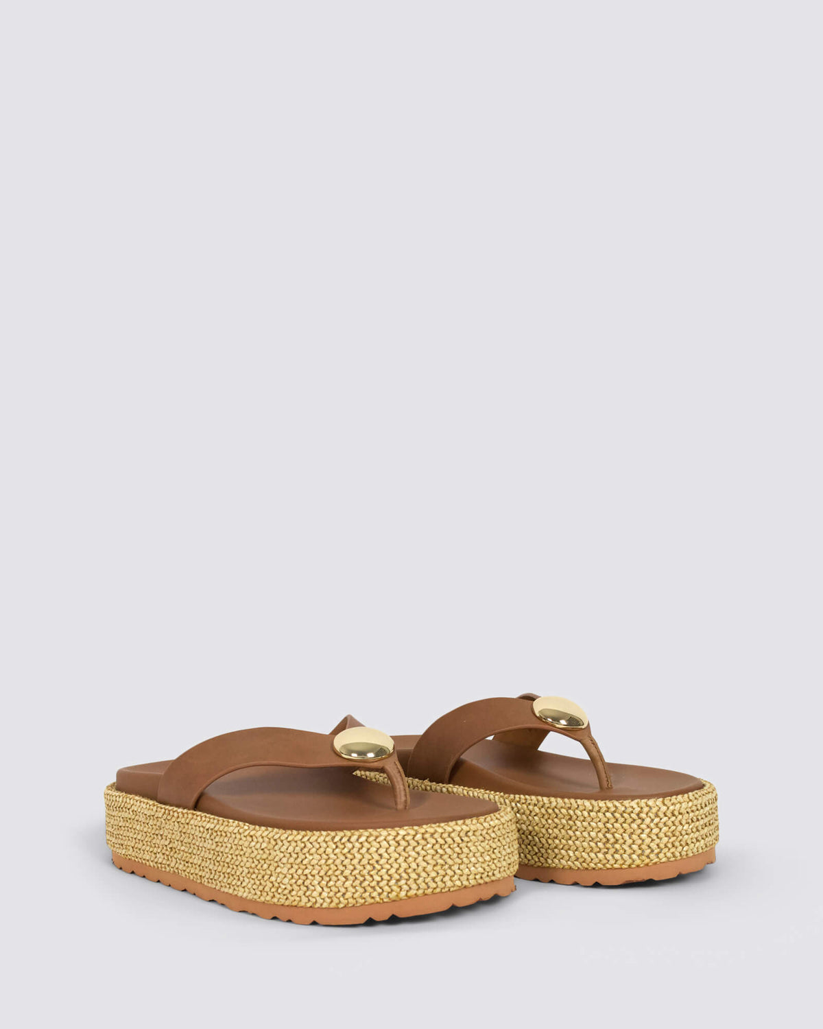 APOLLONIA FLATFORM SANDALS NATURAL/TAN