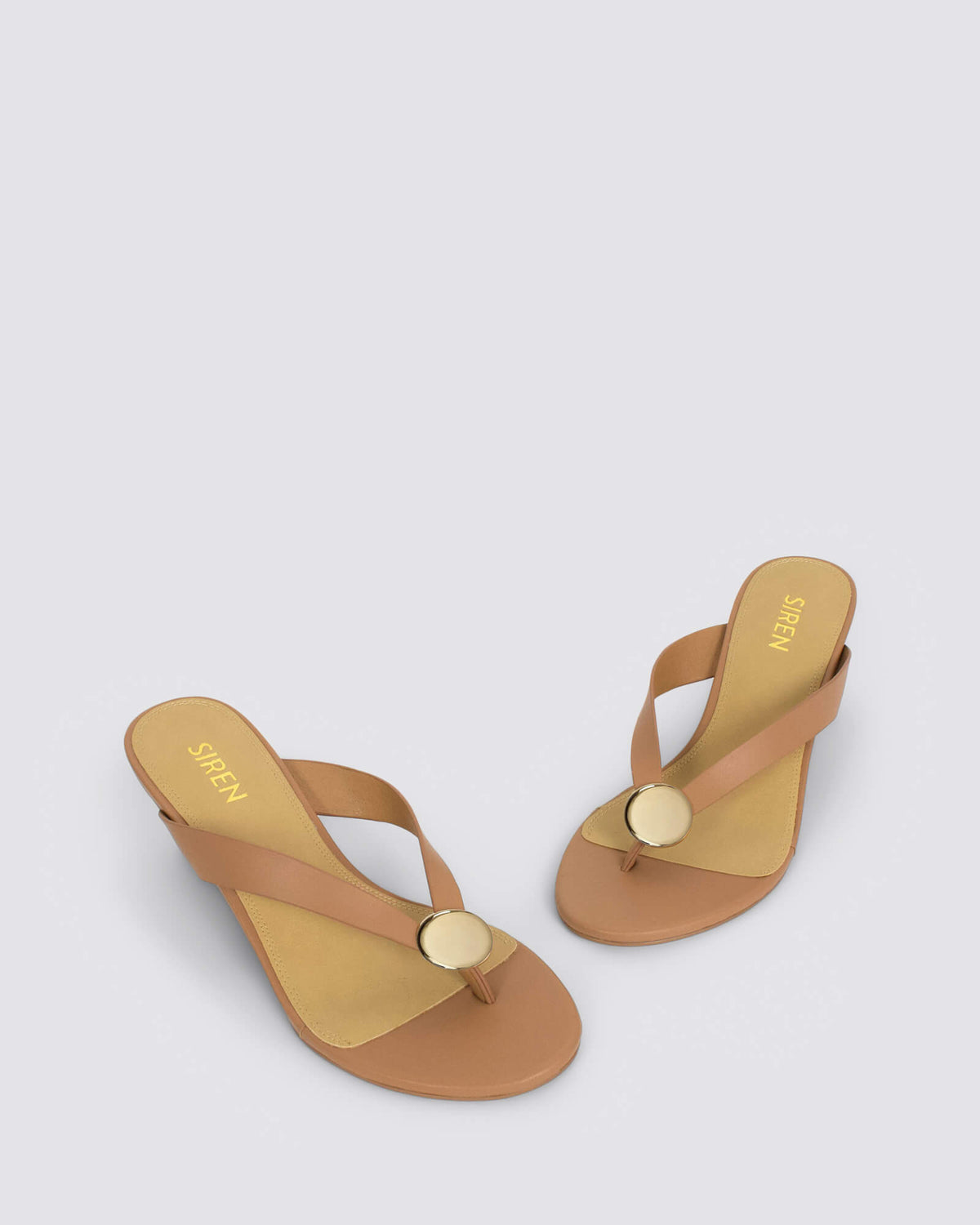 CHLOE THONG WEDGES ALMOND TAN