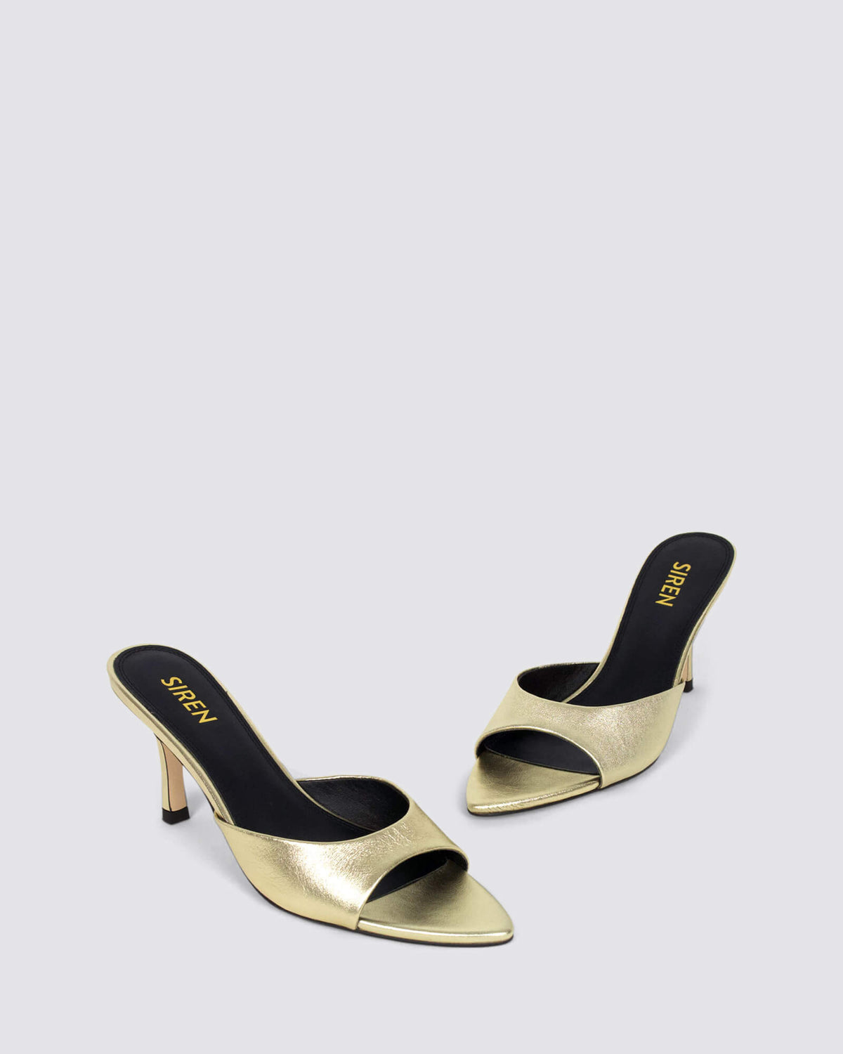 MARGOT MULES GOLD METALLIC LEATHER