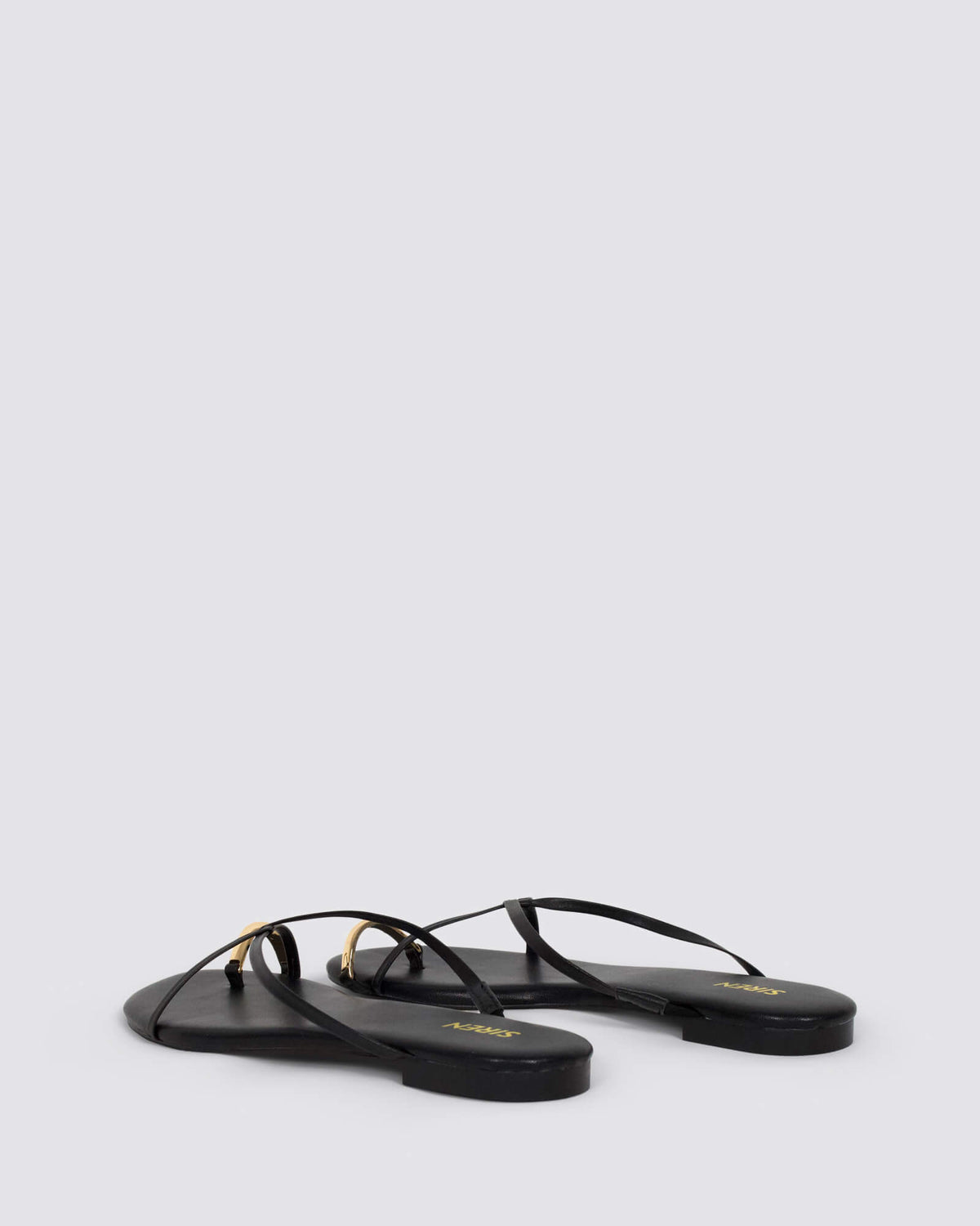 MIKKI FLAT STRAPPY SANDALS BLACK