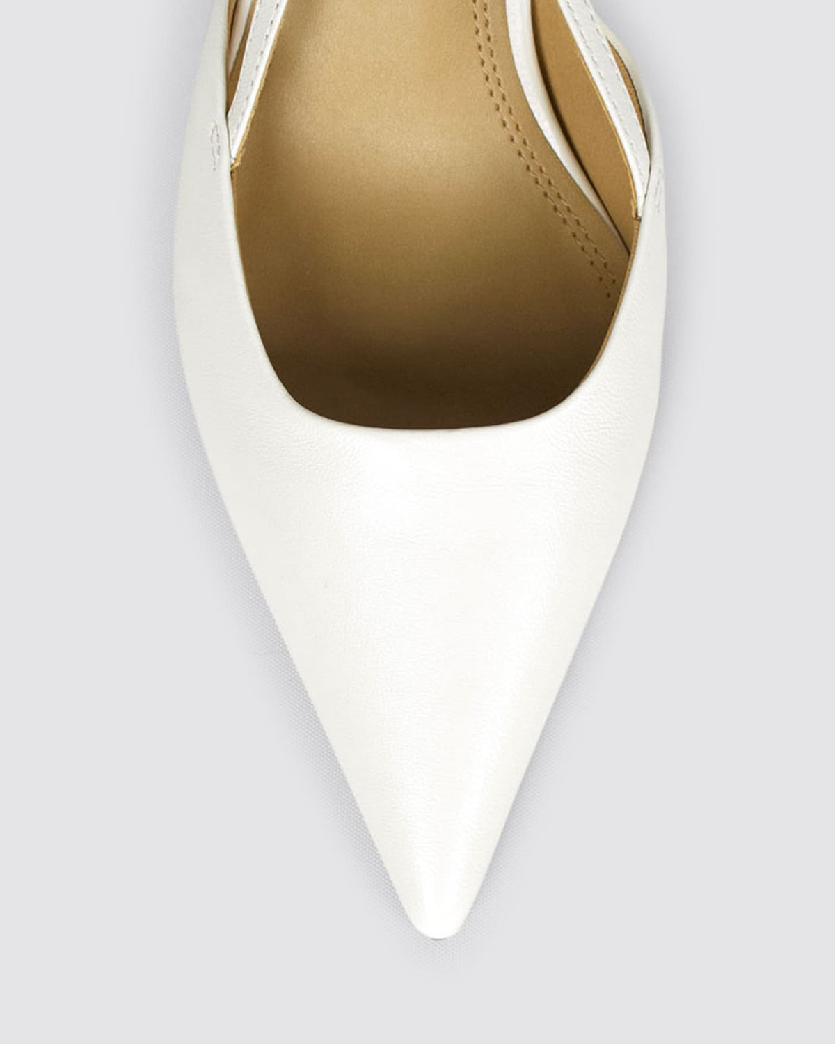 YASMINE SLINGBACK HEELS CHALK LEATHER