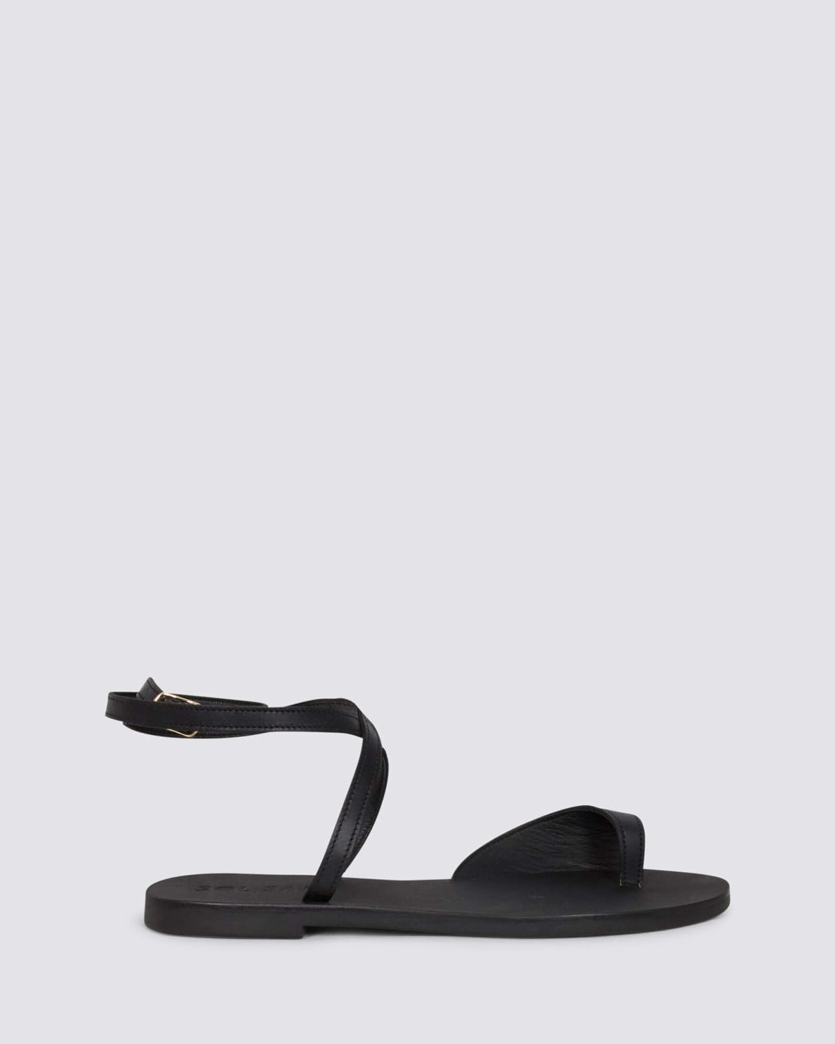 PORTIFINO SANDALS BLACK LEATHER