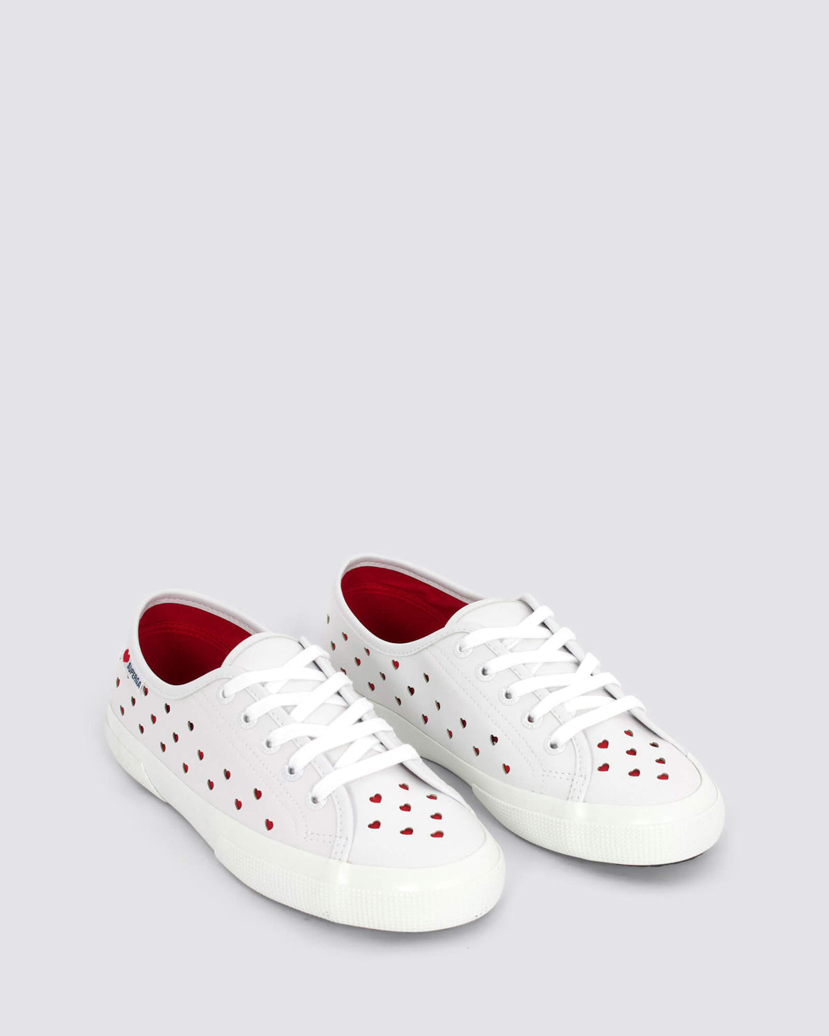 3750 HEARTS WOMENS SNEAKERS WHITE/RED