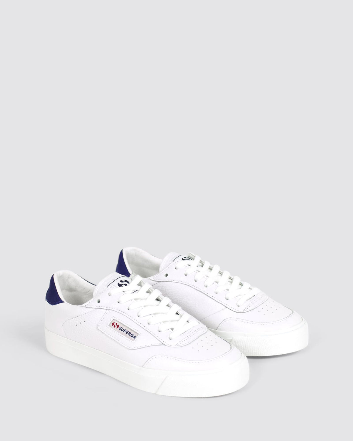 3843 SNEAKERS COURT WHITE/BLUE SPECTRUM LEATHER