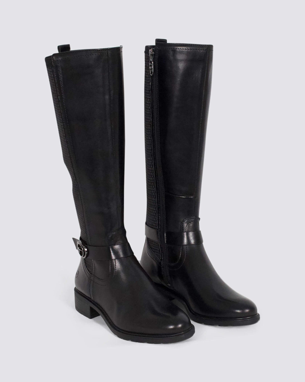 25618 KNEE HIGH BOOTS BLACK LEATHER