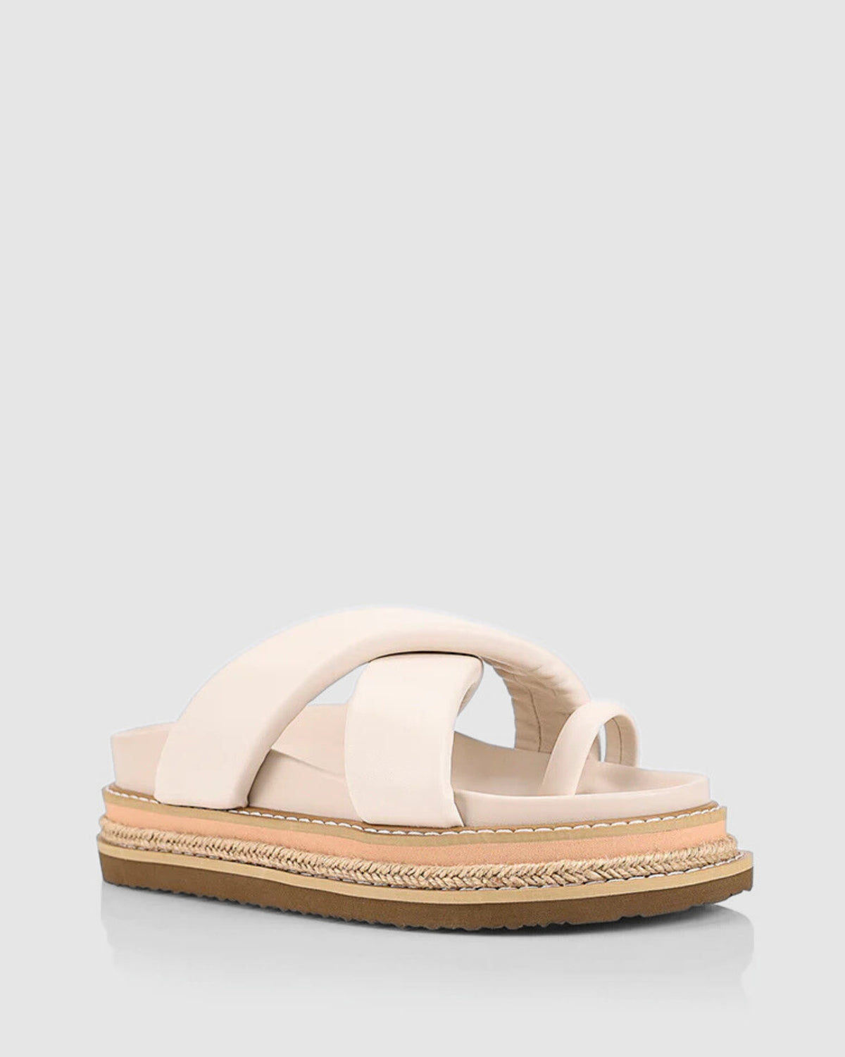 THELMA FLATFORM SANDALS BONE