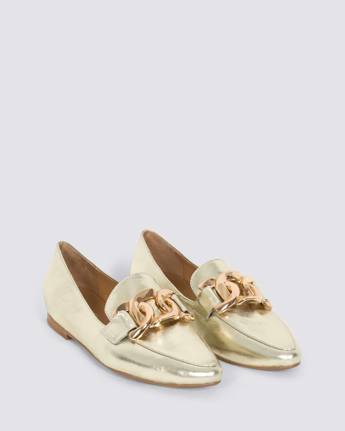 SOCORO LOAFERS PALE GOLD LEATHER