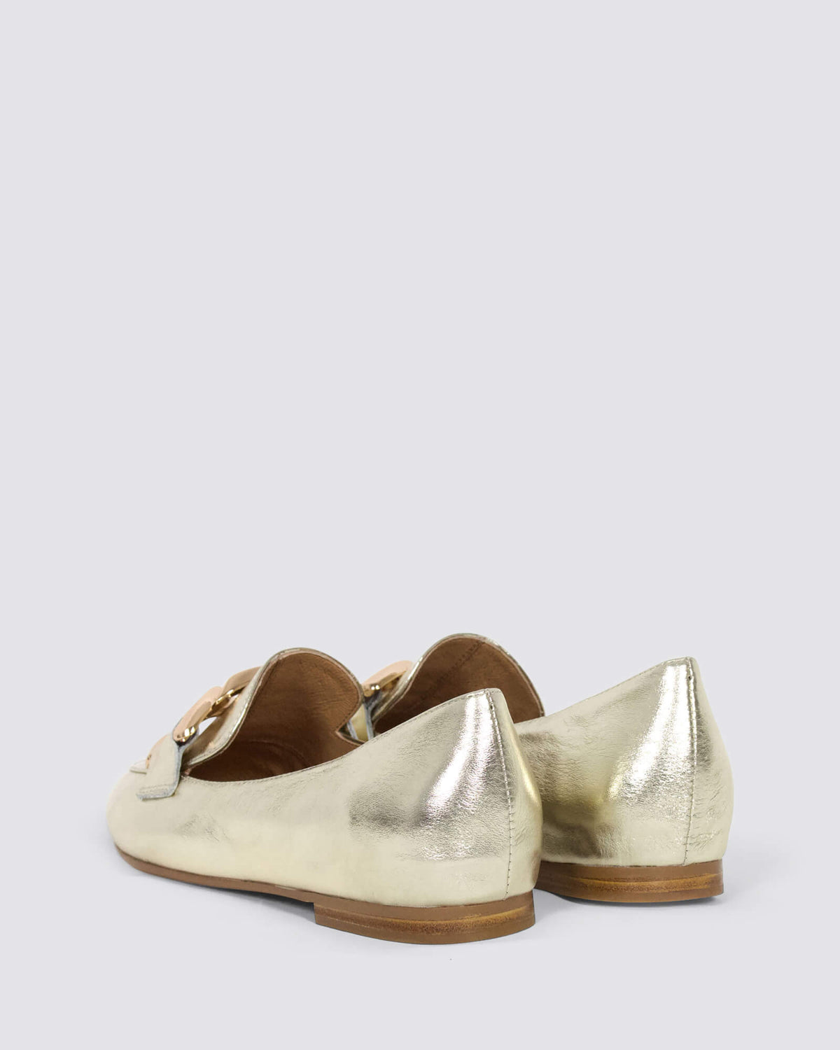 SOCORO LOAFERS PALE GOLD LEATHER