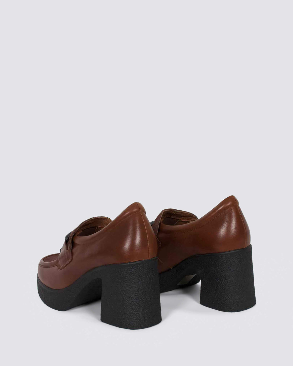 BELLA HEELED LOAFERS COFFEE MIX