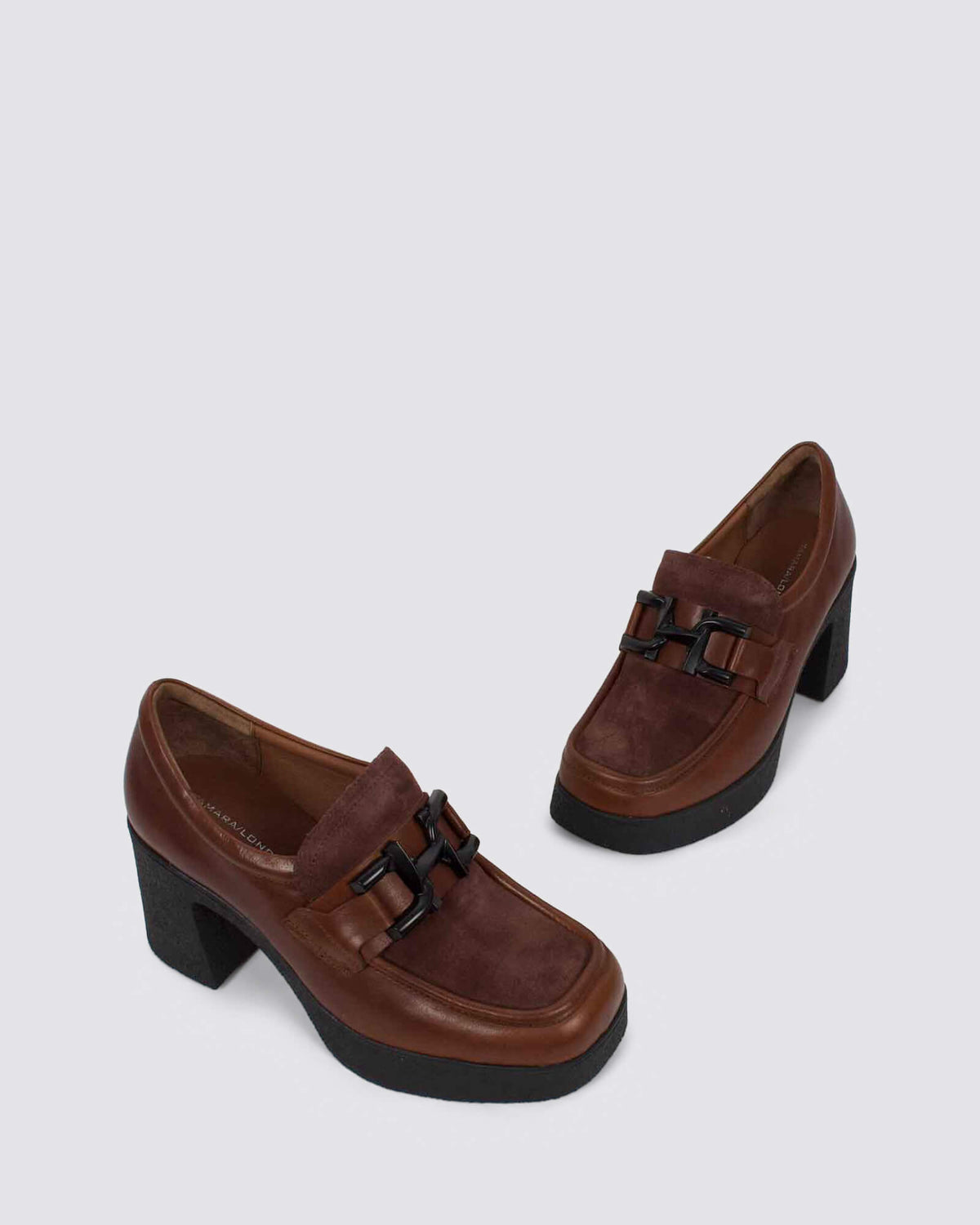 BELLA HEELED LOAFERS COFFEE MIX