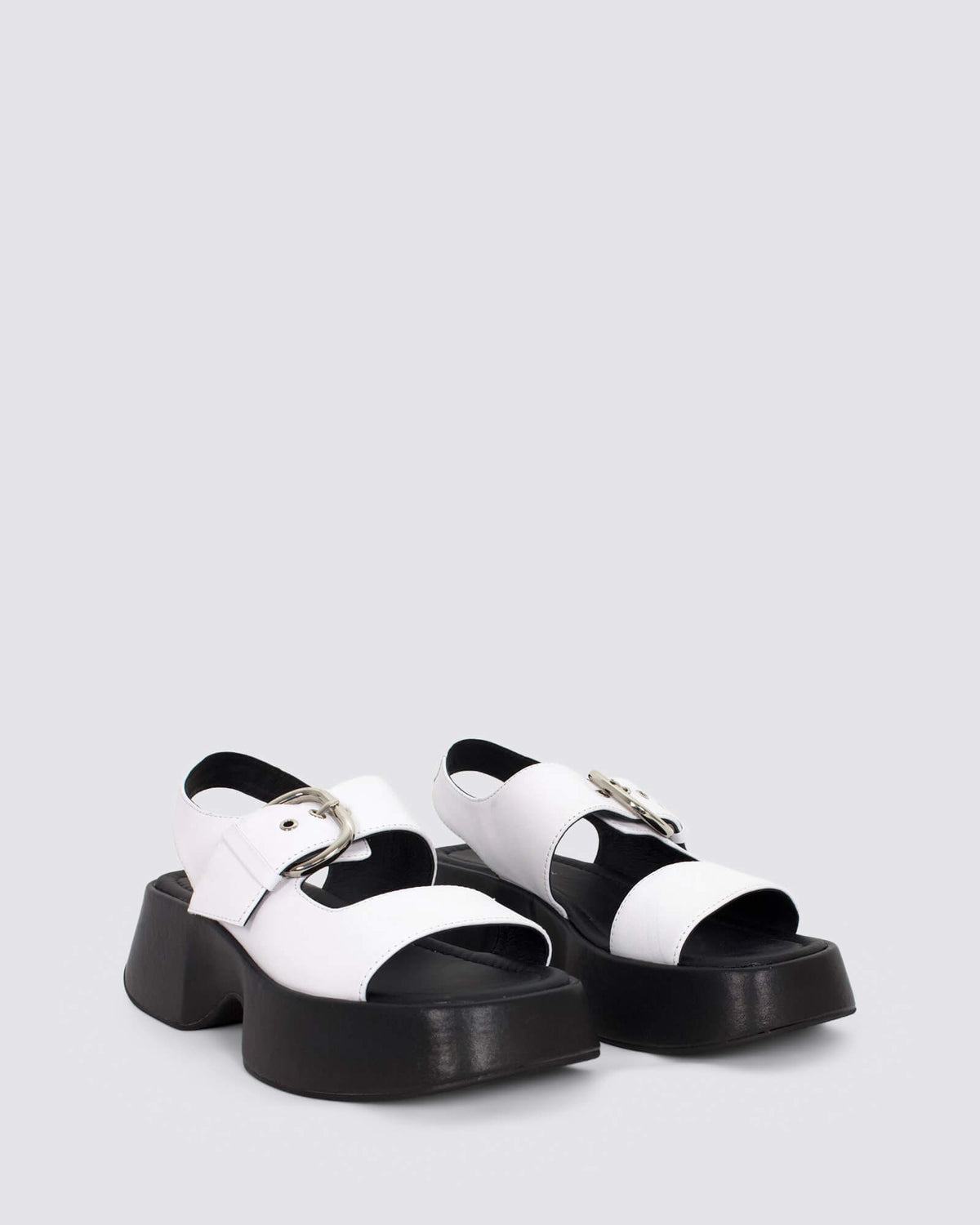 BIRAD PLATFORM SANDALS WHITE