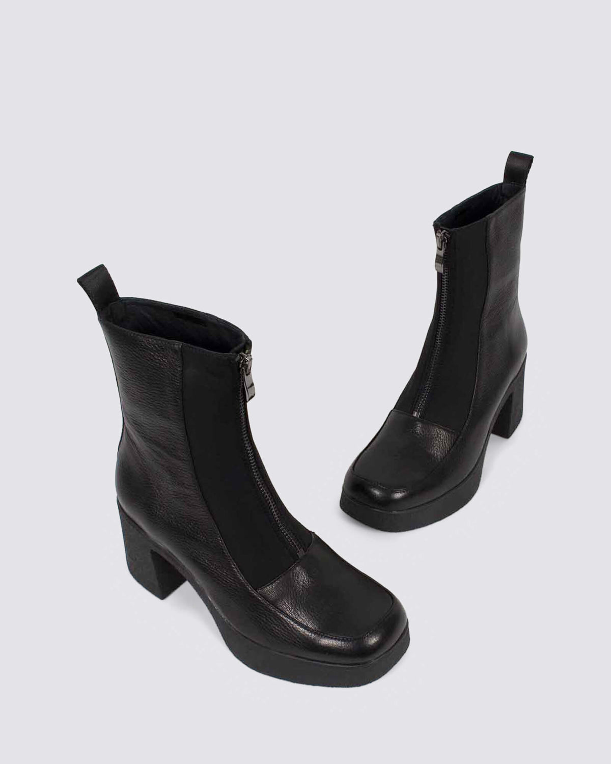 BLEACHER HEELED BOOTS BLACK