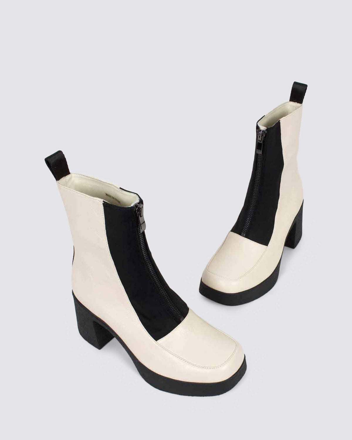 BLEACHER HEELED BOOTS BONE