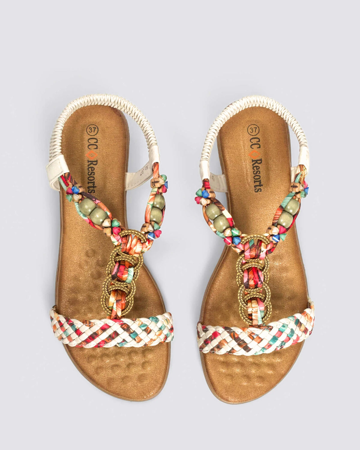 URSA WEDGE SANDALS WHITE