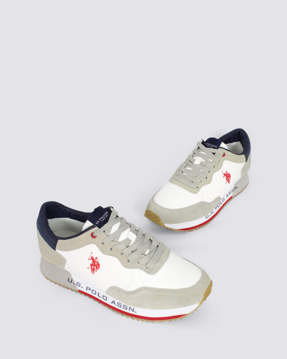 CLEFF MENS SNEAKERS WHITE/LIGHT GREY