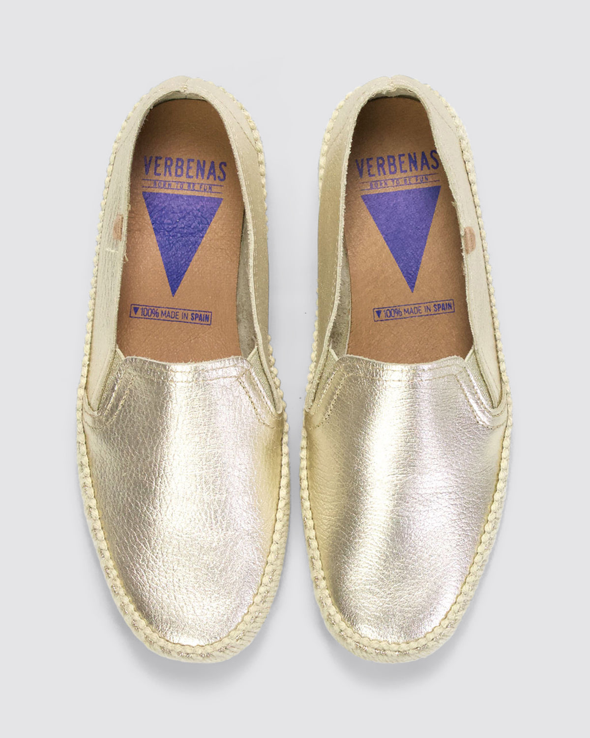 NURIA FLATS GOLD LEATHER