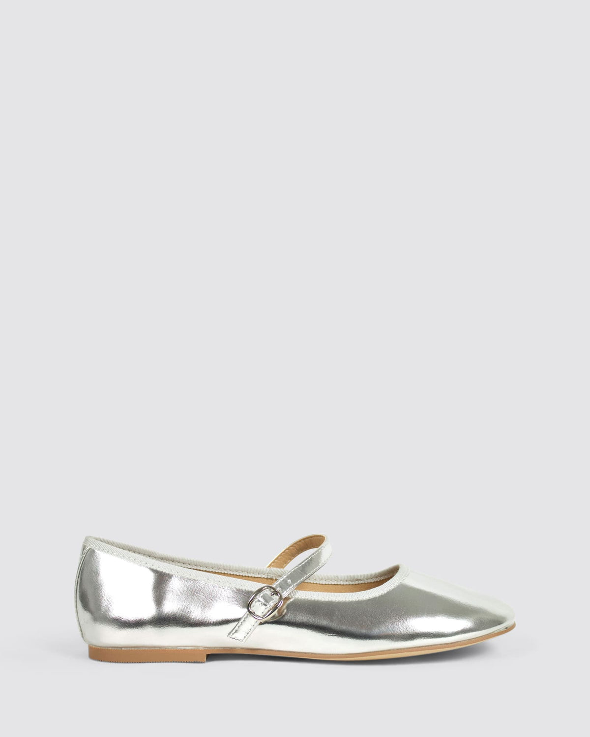 BAMBI BALLET FLATS SILVER SMOOTH