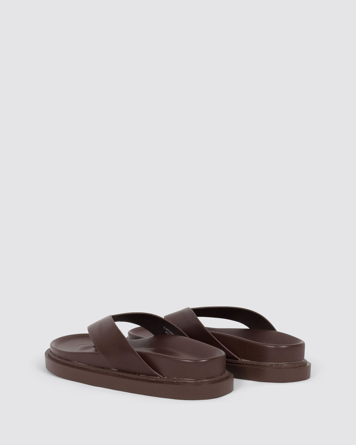 BRIDGET FOOTBED SLIDES CHOCOLATE BROWN