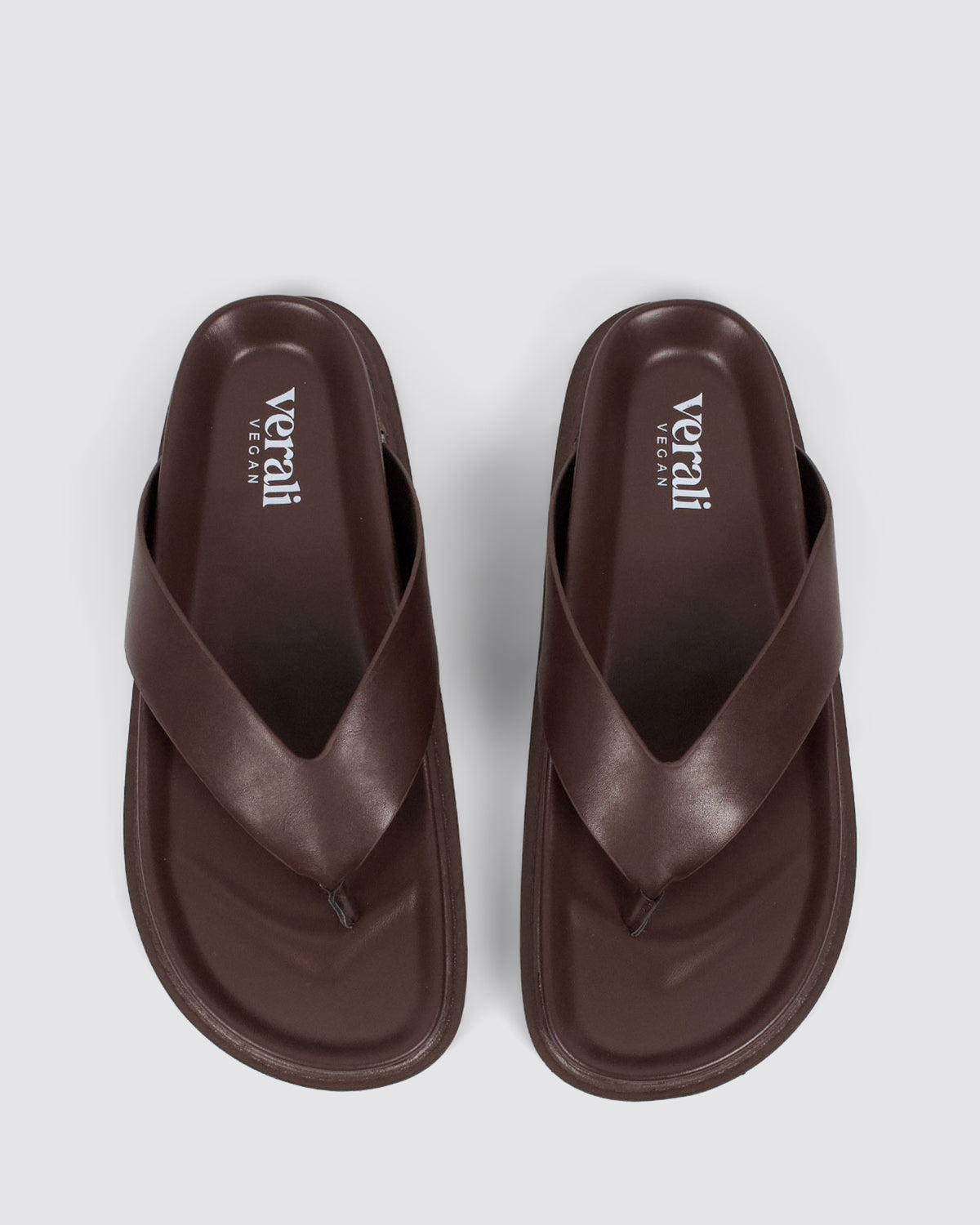 BRIDGET FOOTBED SLIDES CHOCOLATE BROWN