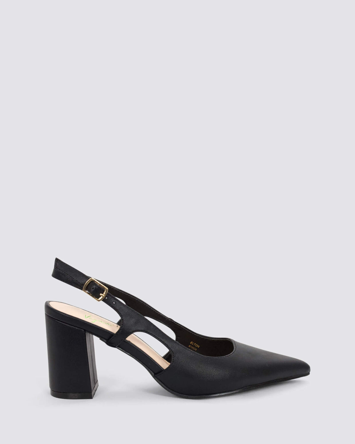 ELTON SLINGBACK HEELS BLACK