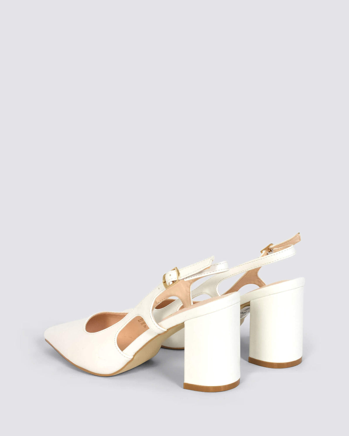 ELTON SLINGBACK HEELS CHALK WHITE
