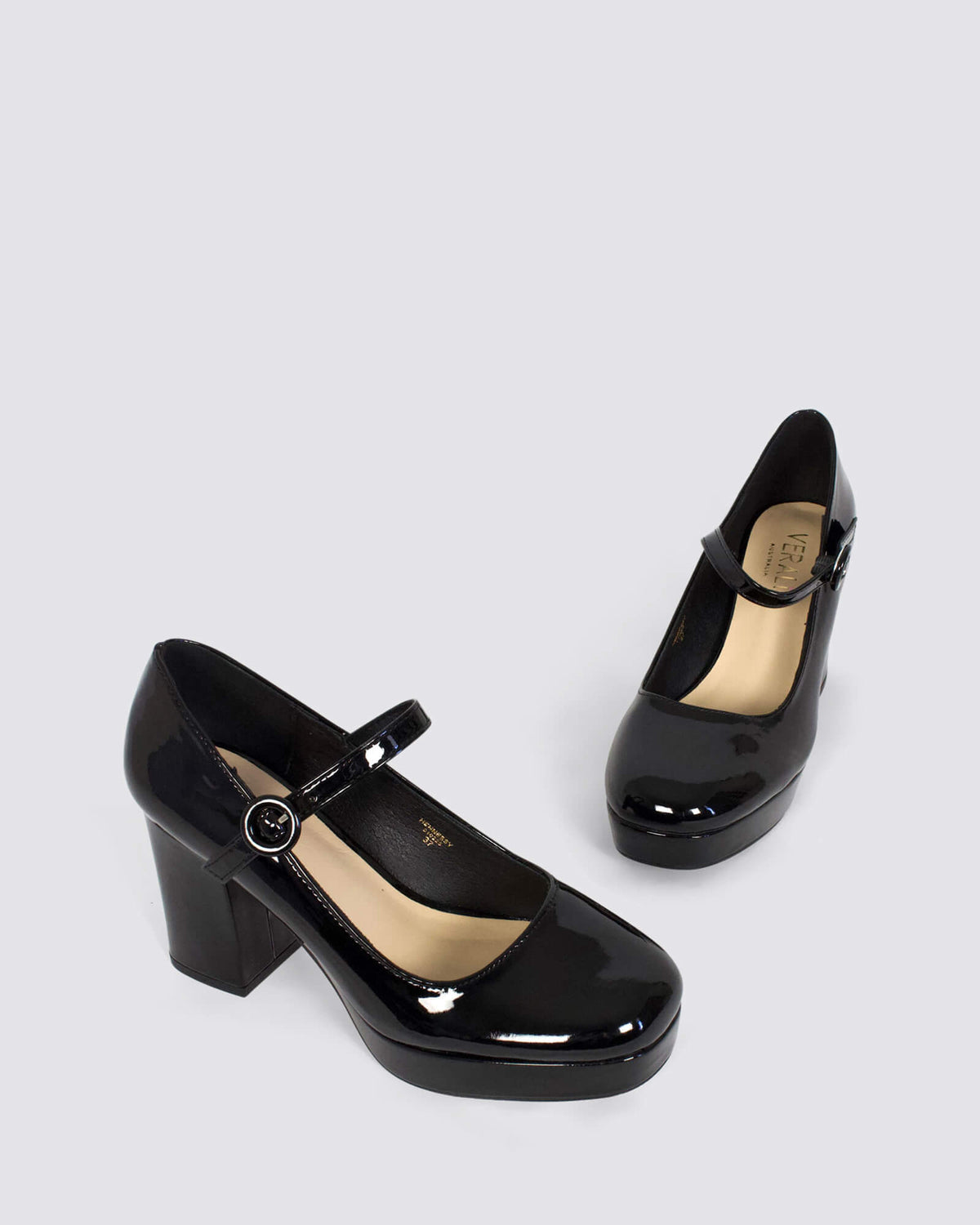HENNESSY MARY JANE PLATFORM BLACK PATENT