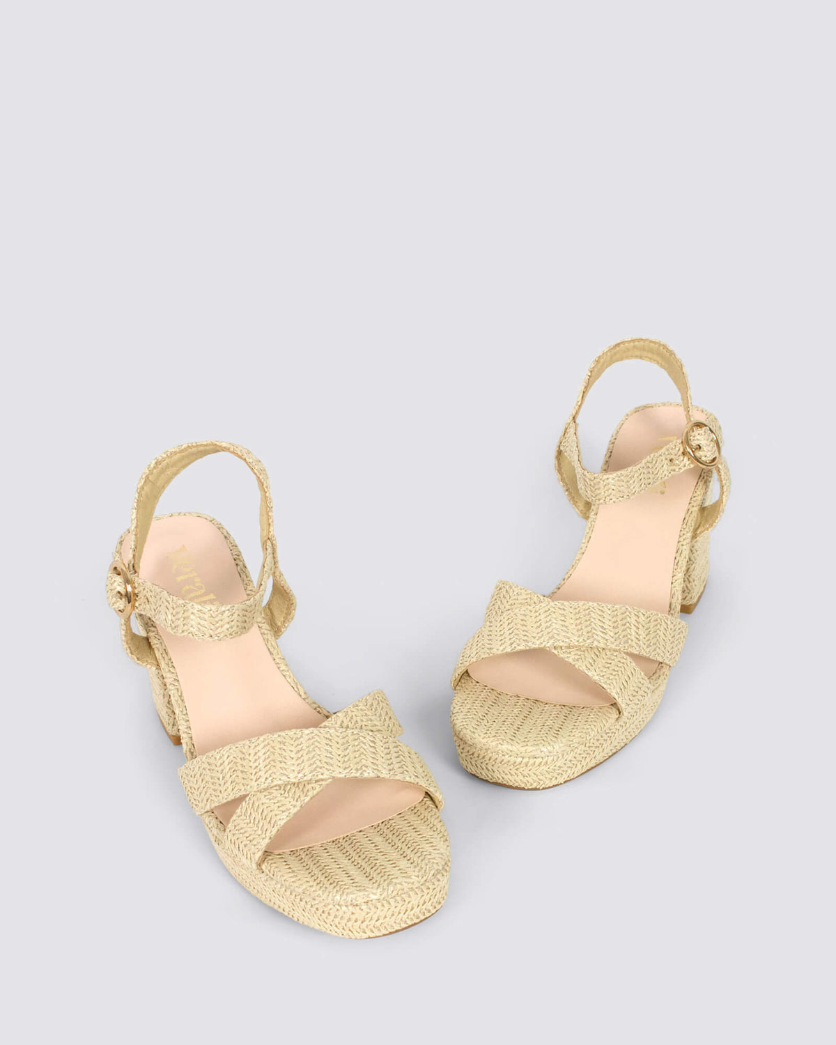 HEPPELL PLATFORM HEELS RAFFIA