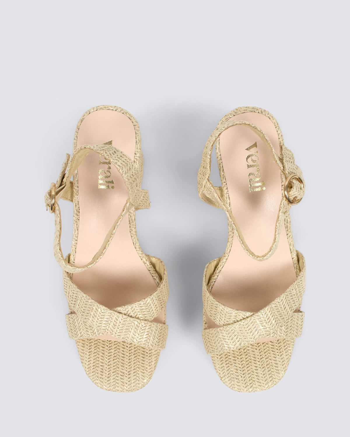 HEPPELL PLATFORM HEELS RAFFIA