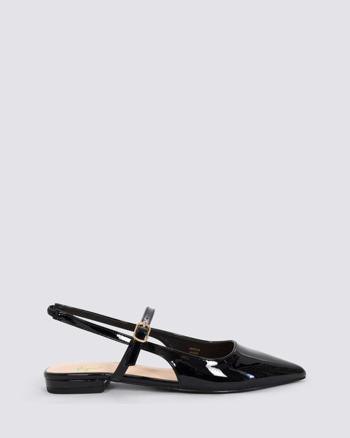 HIATUS SLINGBACK FLATS BLACK PATENT