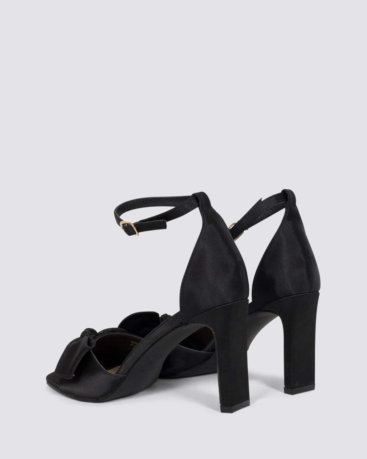 KARA HEELS BLACK SATIN