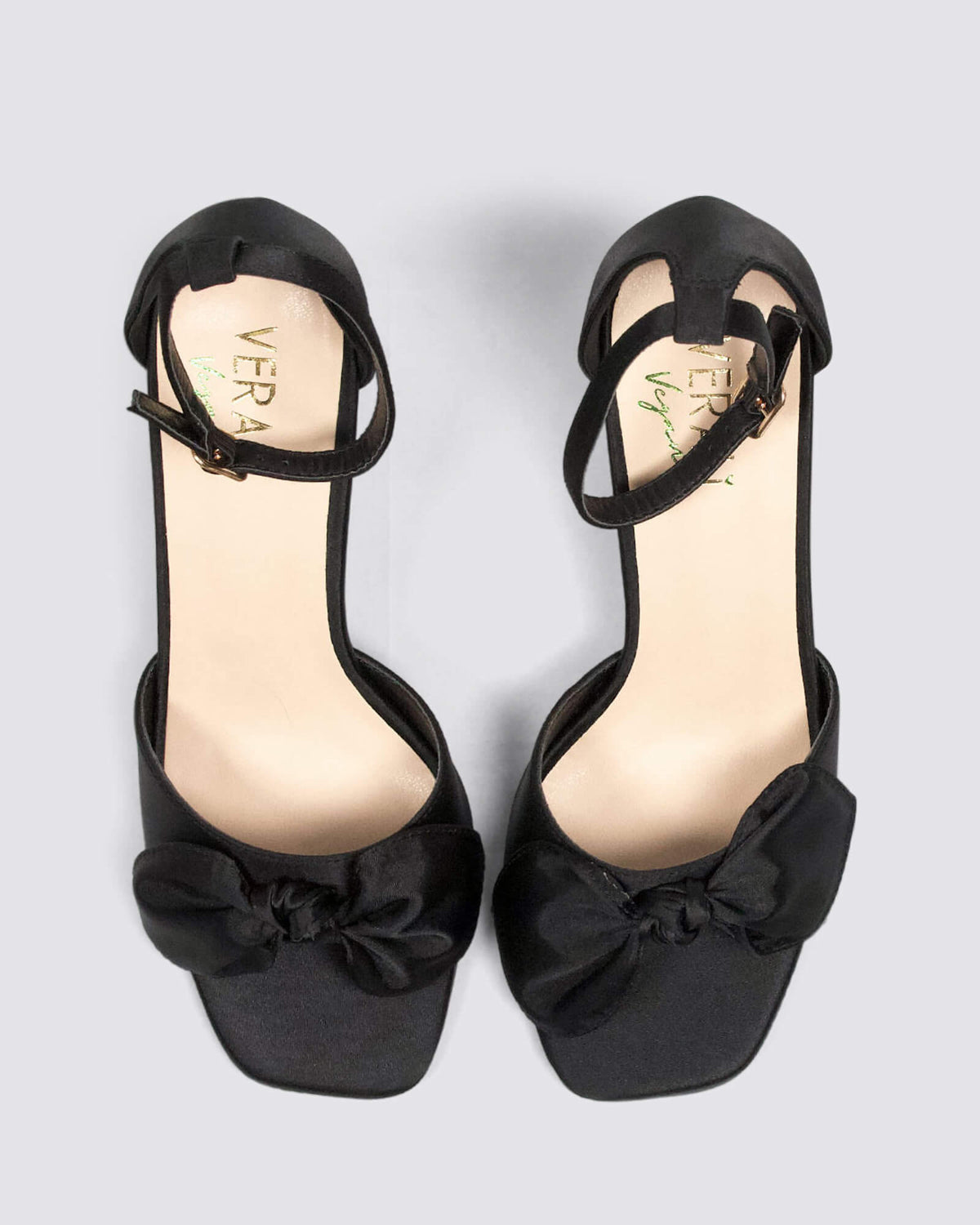 KARA HEELS BLACK SATIN