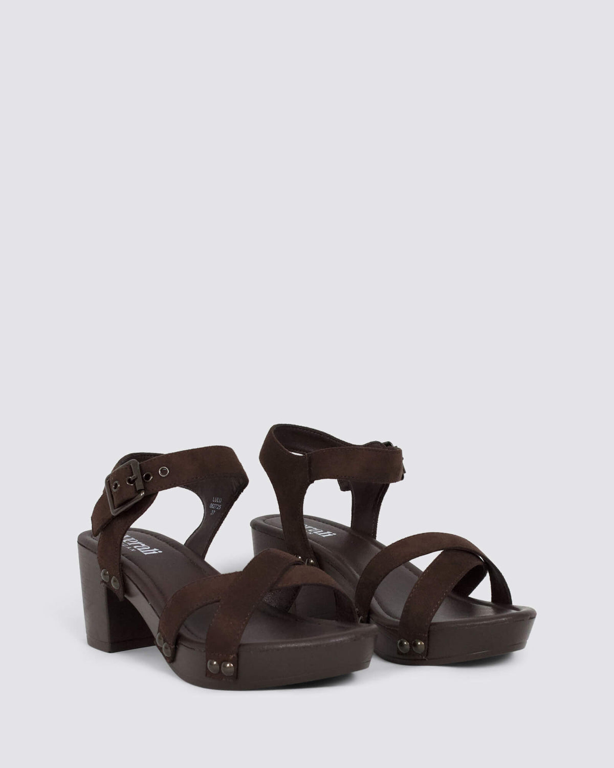 LULU CLOG HEELS CHOCOLATE BROWN