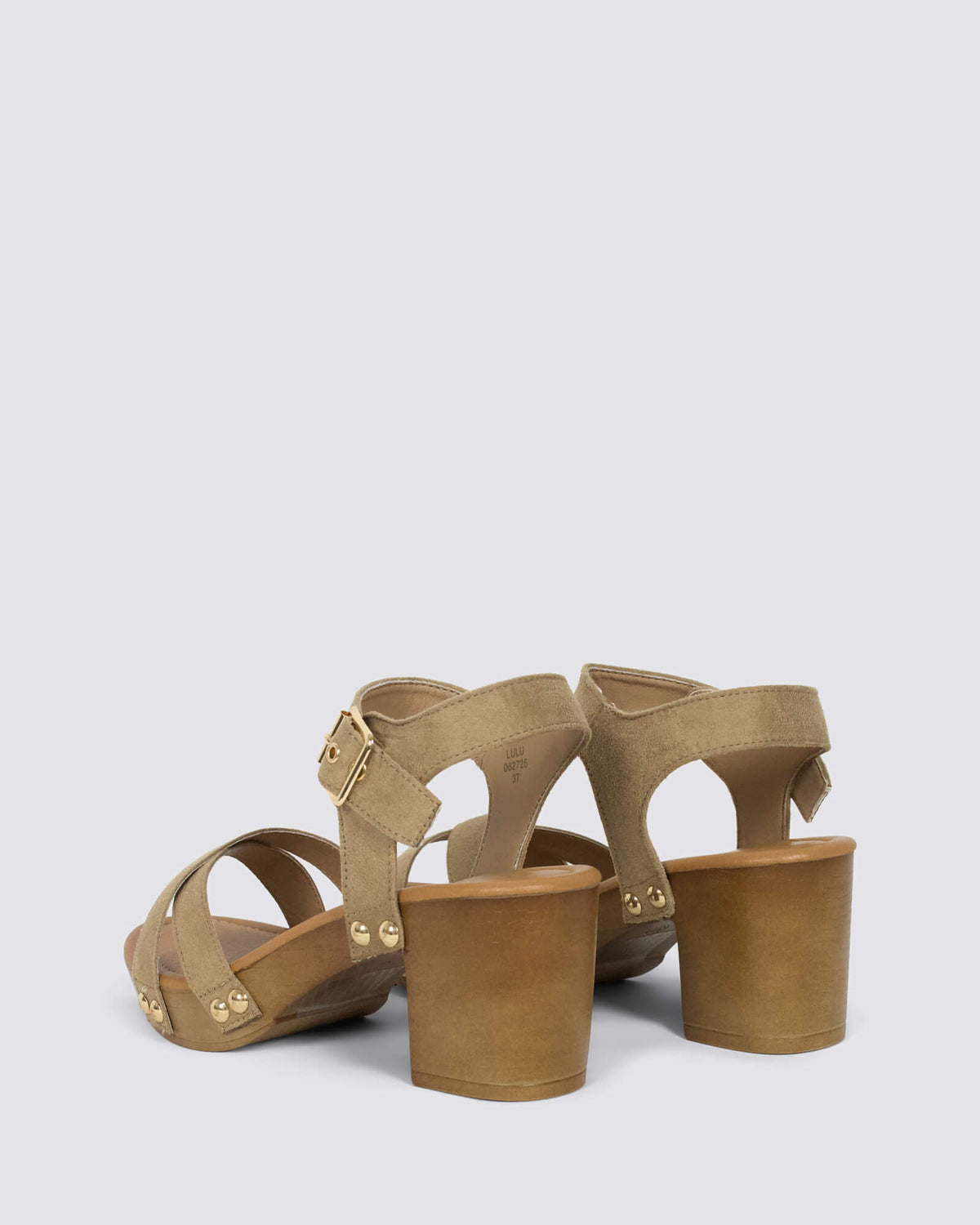 LULU CLOG HEELS TAUPE MICRO