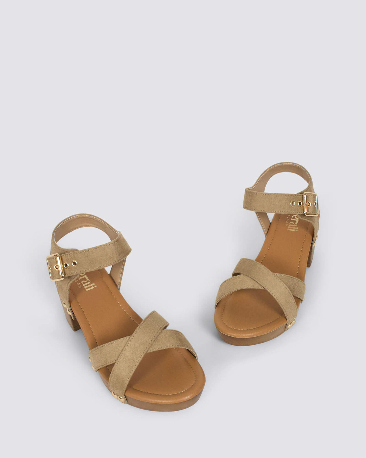 LULU CLOG HEELS TAUPE MICRO