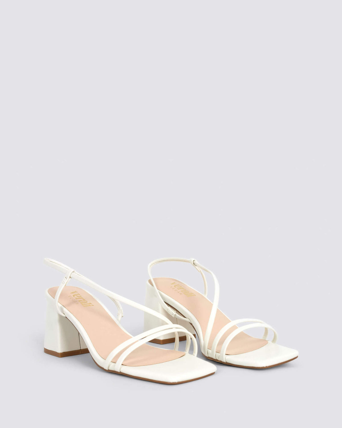 STORMI BLOCK HEEL SANDALS CHALK WHITE
