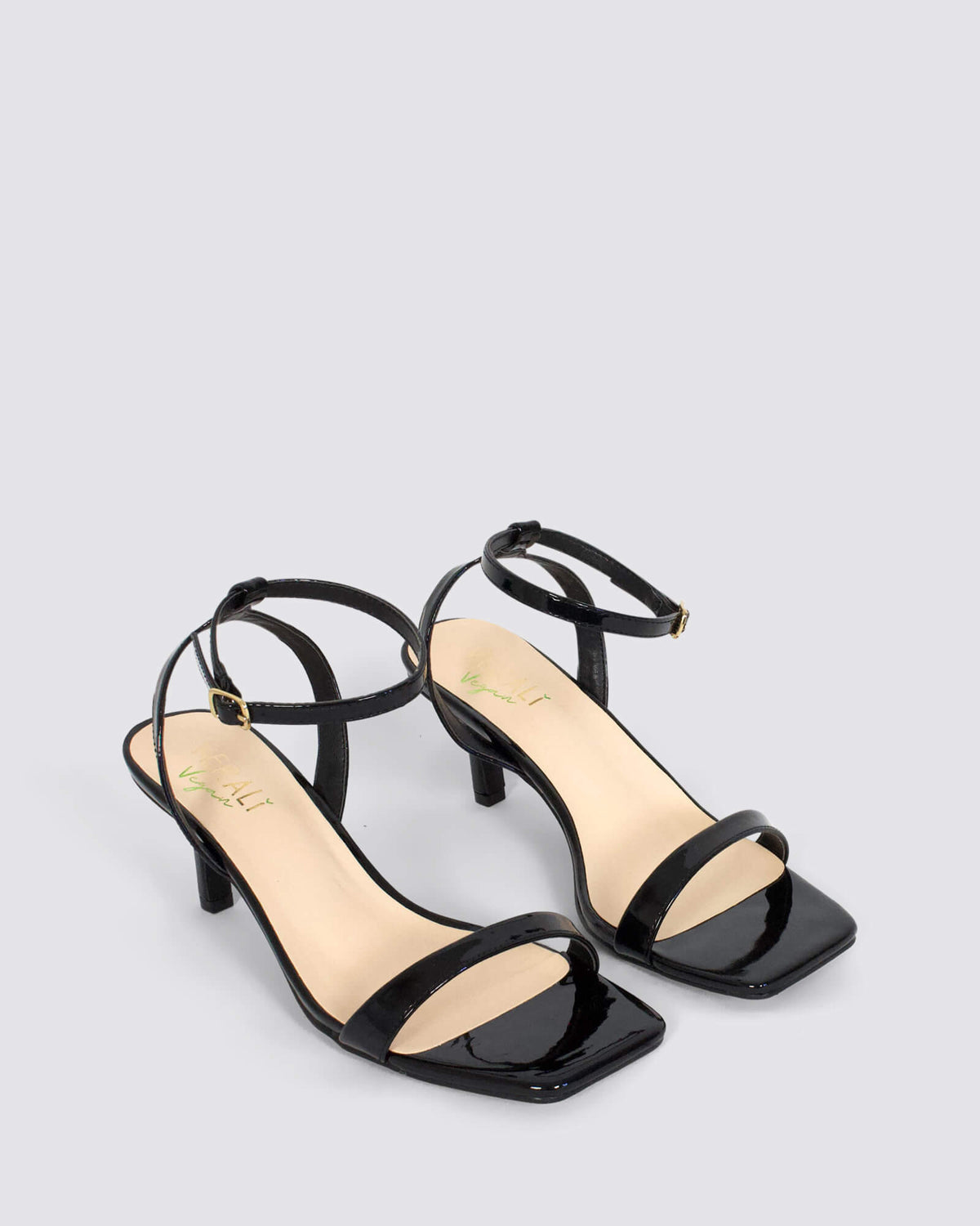 TALLY KITTEN HEELS BLACK PATENT