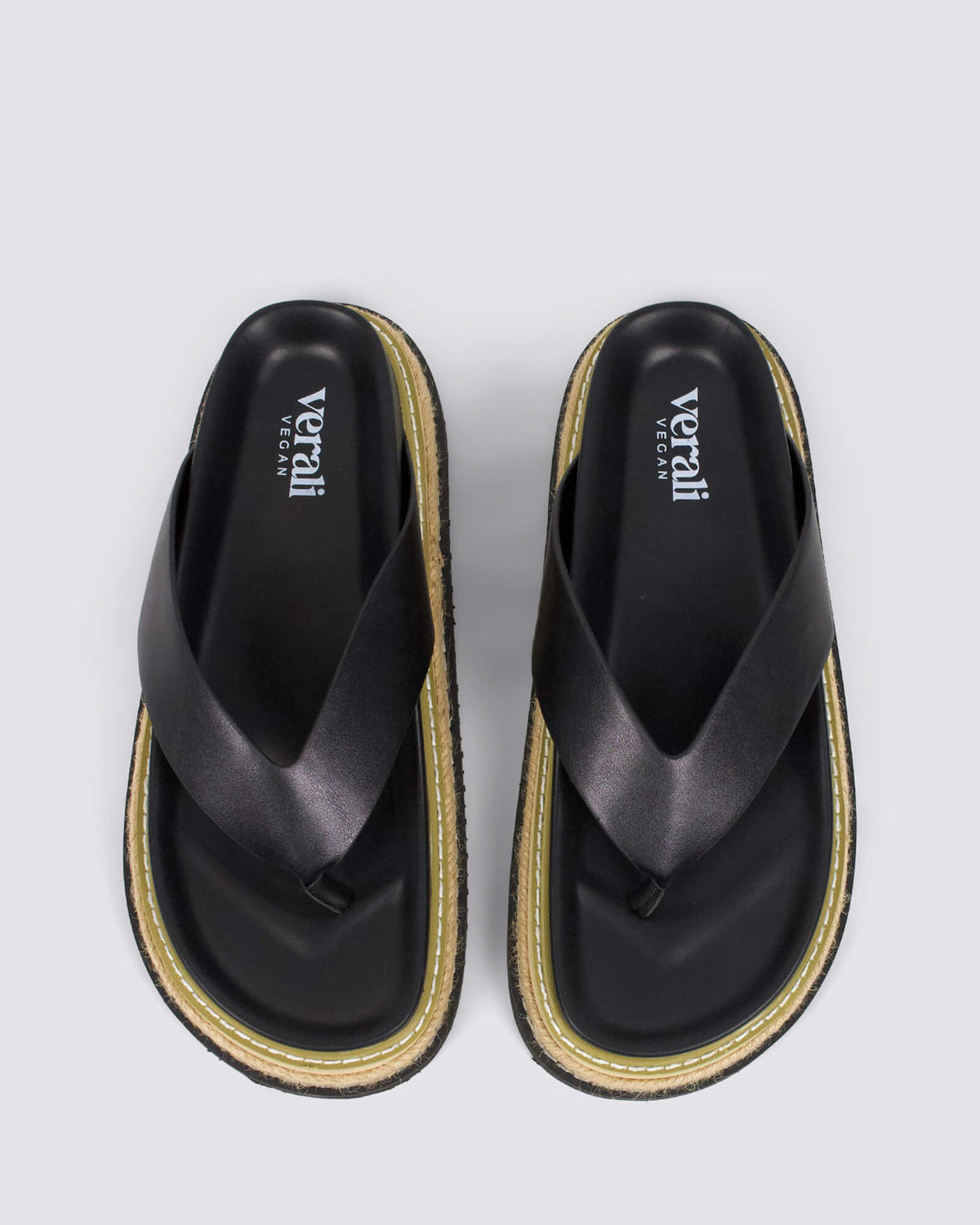 THEO PLATFORM THONGS BLACK