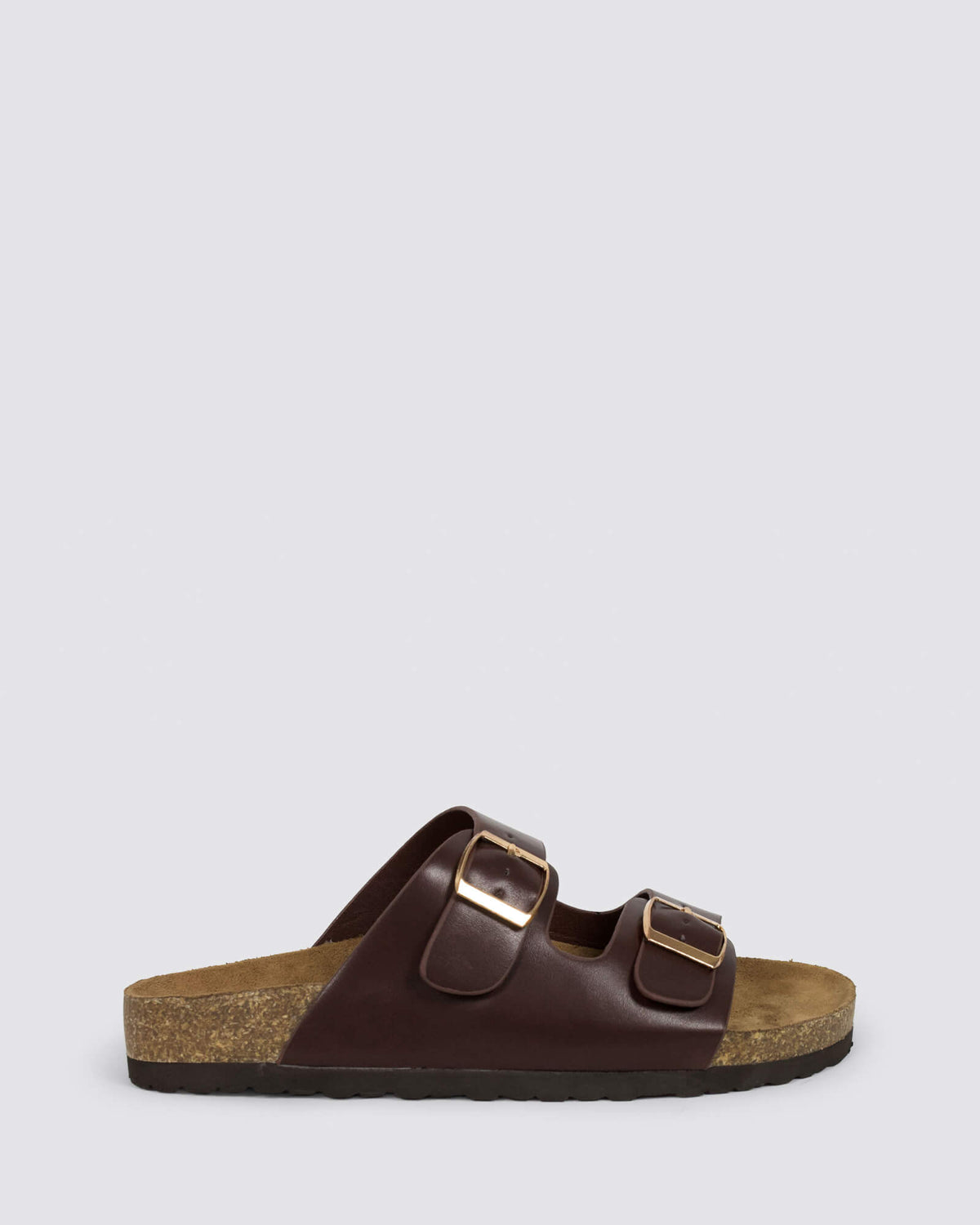 XYLO FOOTBED SLIDES CHOCOLATE BROWN