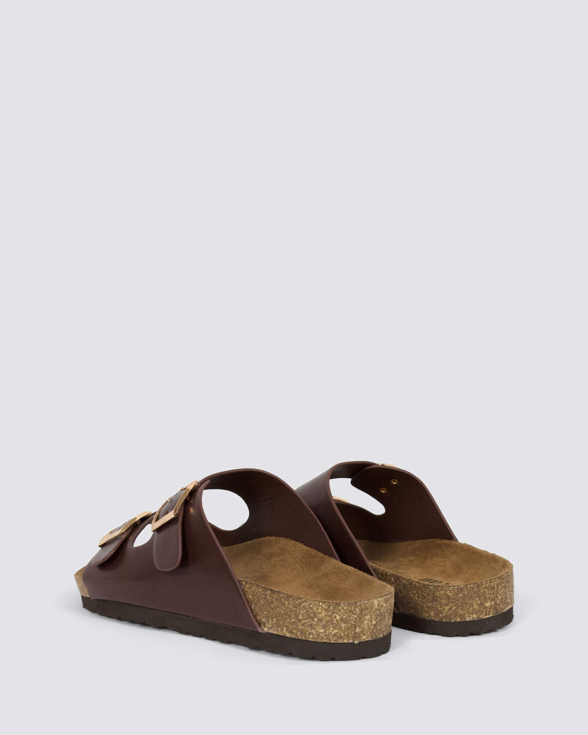 XYLO FOOTBED SLIDES CHOCOLATE BROWN