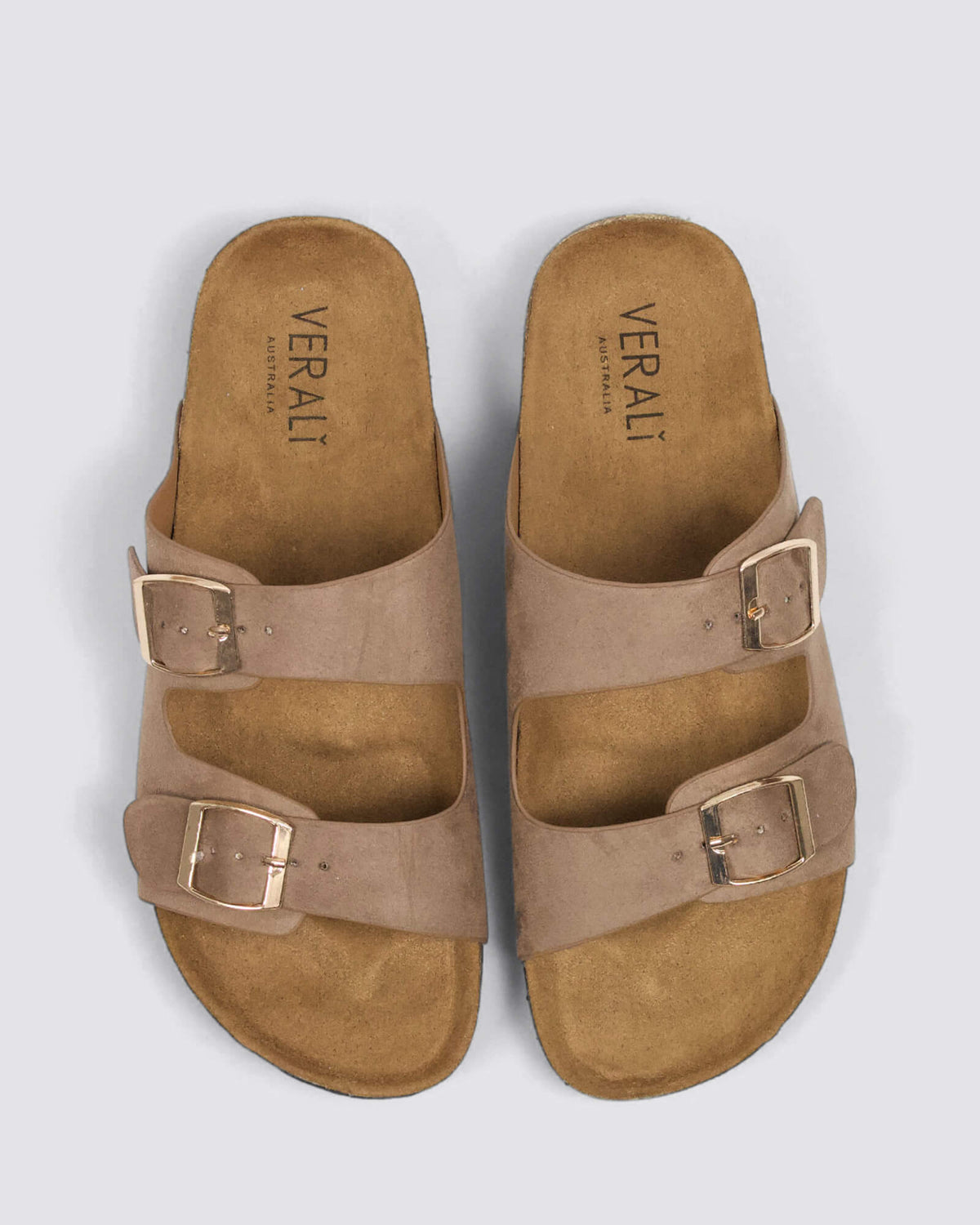 XYLO FOOTBED SLIDES SANDALS TAUPE