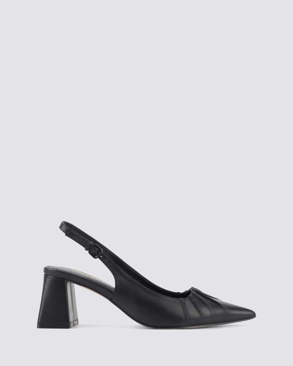 YABELL SLINGBACK BLOCK HEELS BLACK