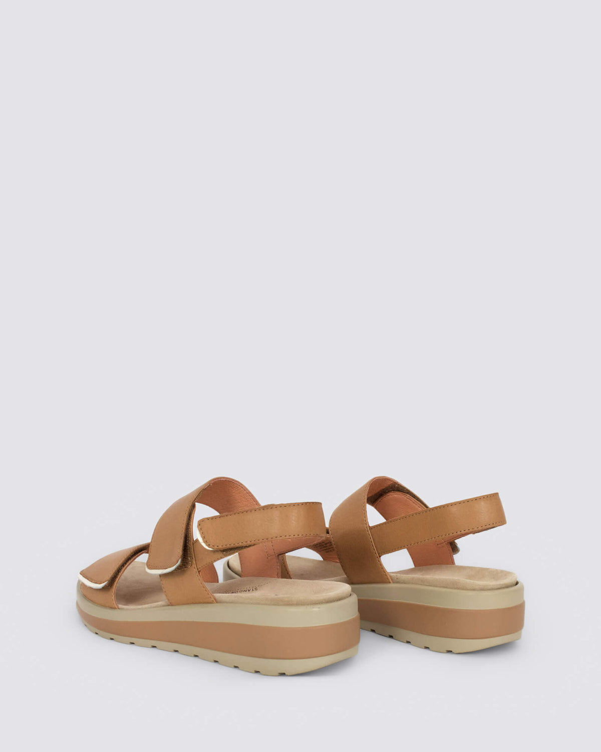 GARLIN W-ZR SANDALS DARK TAN/ALMOND