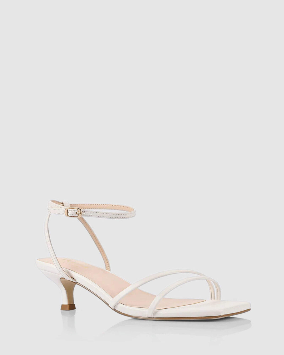 ALEX KITTEN HEELS CHALK WHITE