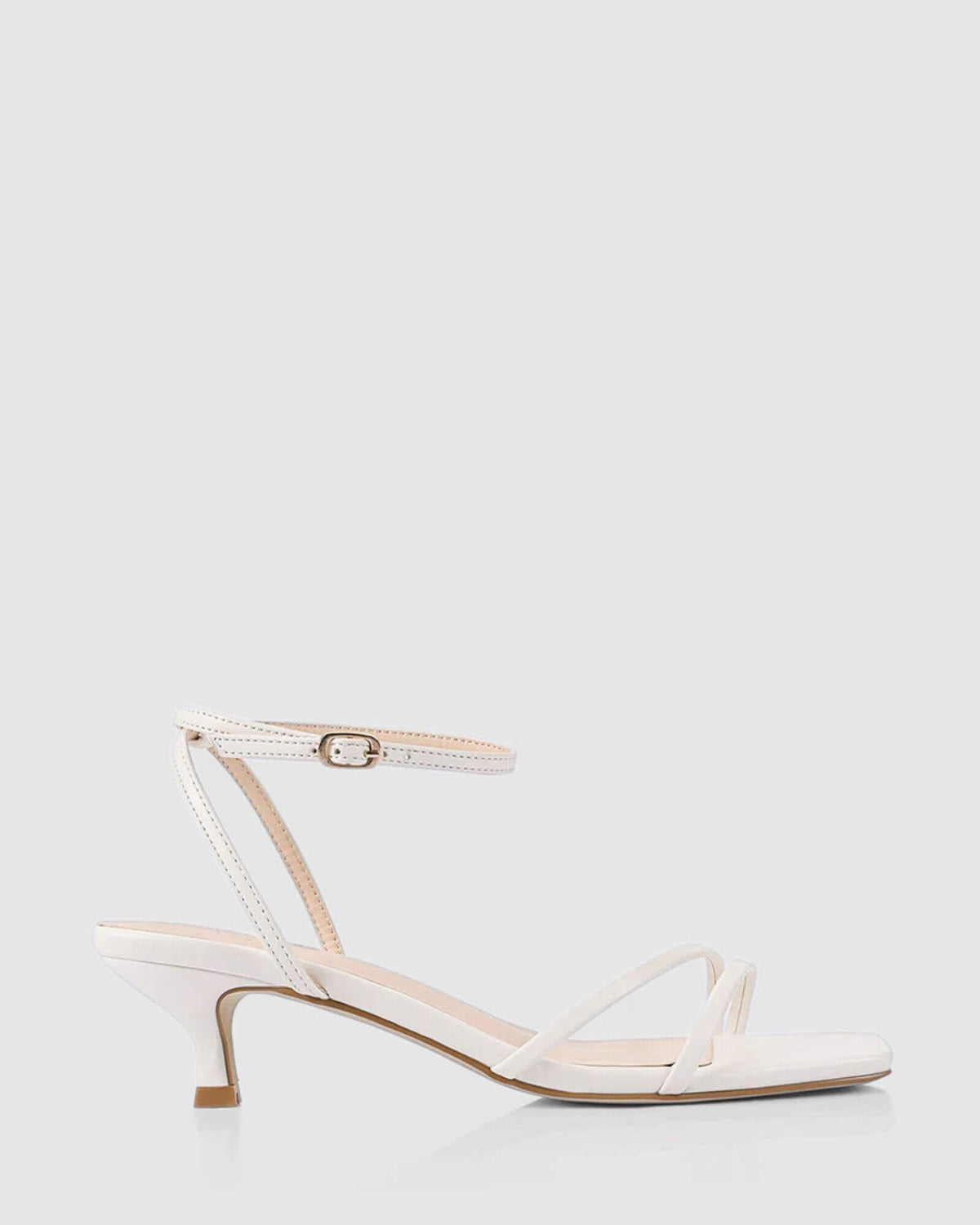 ALEX KITTEN HEELS CHALK WHITE