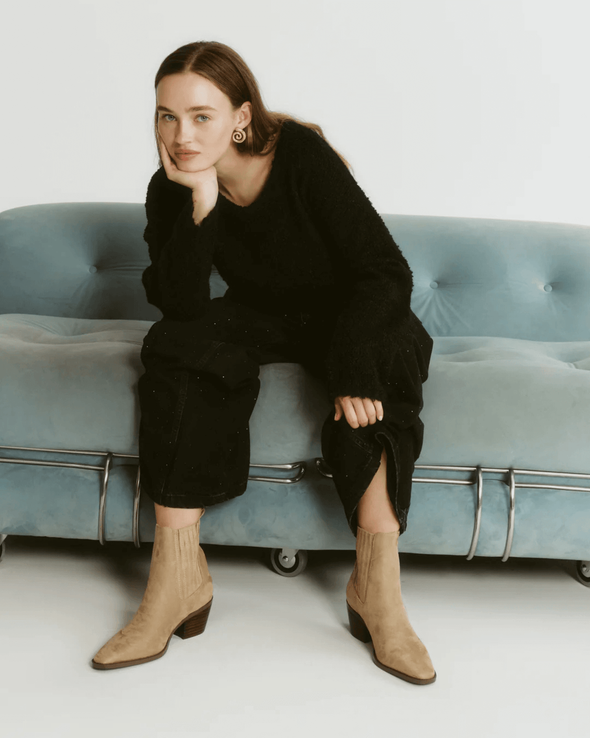 DALE ANKLE BOOTS TAUPE MICRO